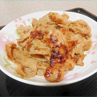 超薄切りのしゃぶしゃぶ用豚肉で作る生姜焼き